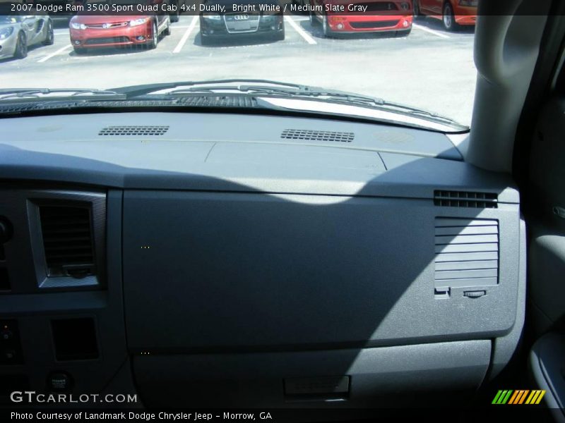 Bright White / Medium Slate Gray 2007 Dodge Ram 3500 Sport Quad Cab 4x4 Dually