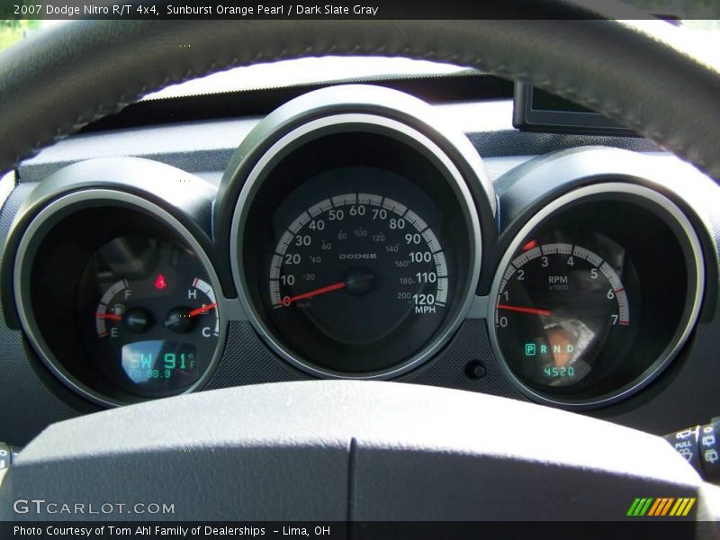 Sunburst Orange Pearl / Dark Slate Gray 2007 Dodge Nitro R/T 4x4