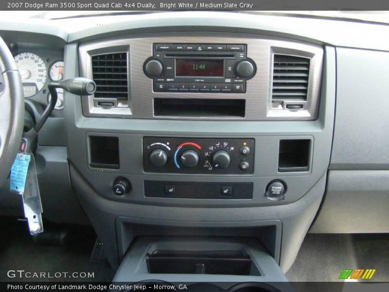 Bright White / Medium Slate Gray 2007 Dodge Ram 3500 Sport Quad Cab 4x4 Dually