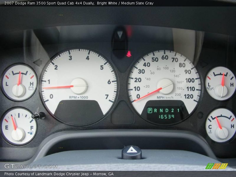 Bright White / Medium Slate Gray 2007 Dodge Ram 3500 Sport Quad Cab 4x4 Dually