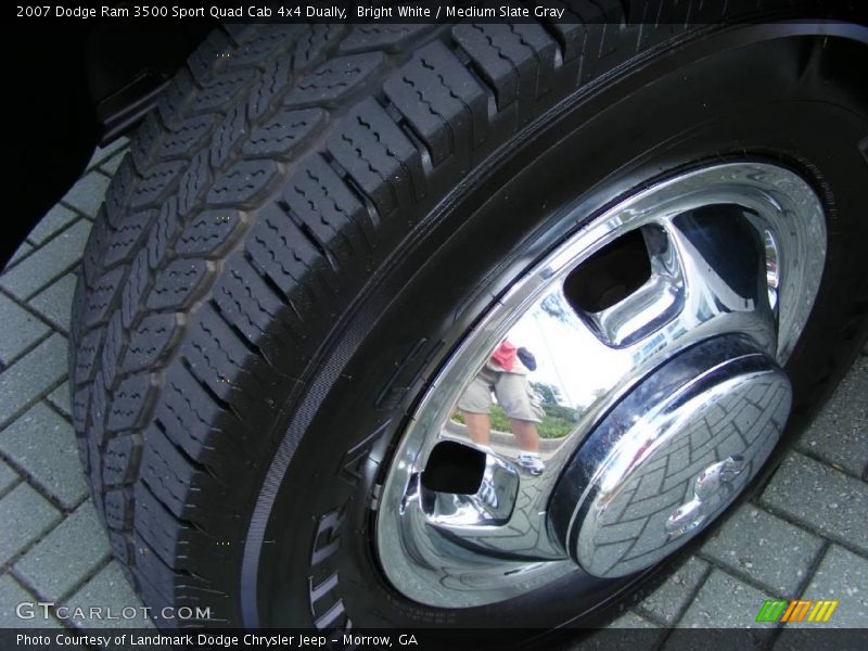 Bright White / Medium Slate Gray 2007 Dodge Ram 3500 Sport Quad Cab 4x4 Dually
