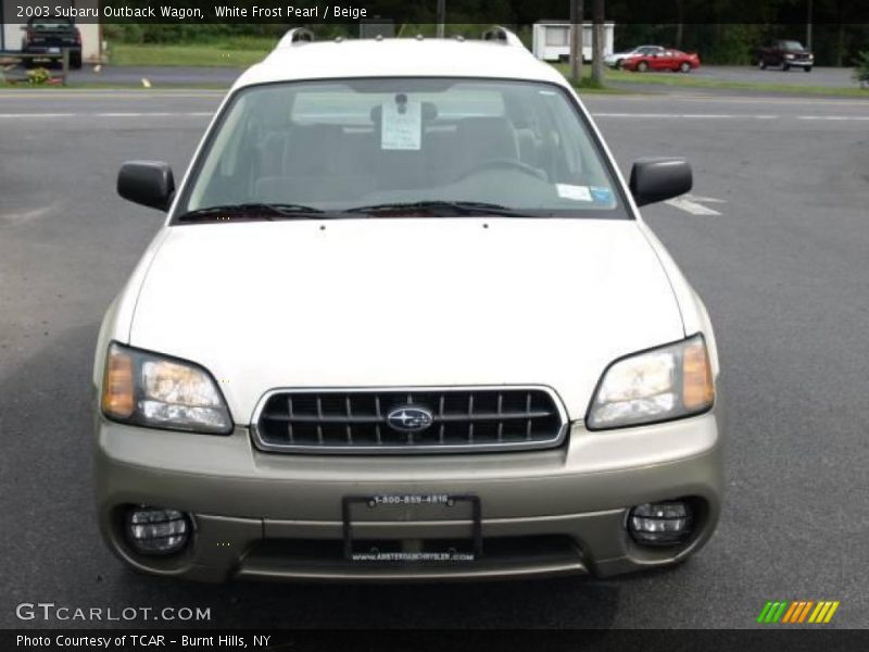 White Frost Pearl / Beige 2003 Subaru Outback Wagon