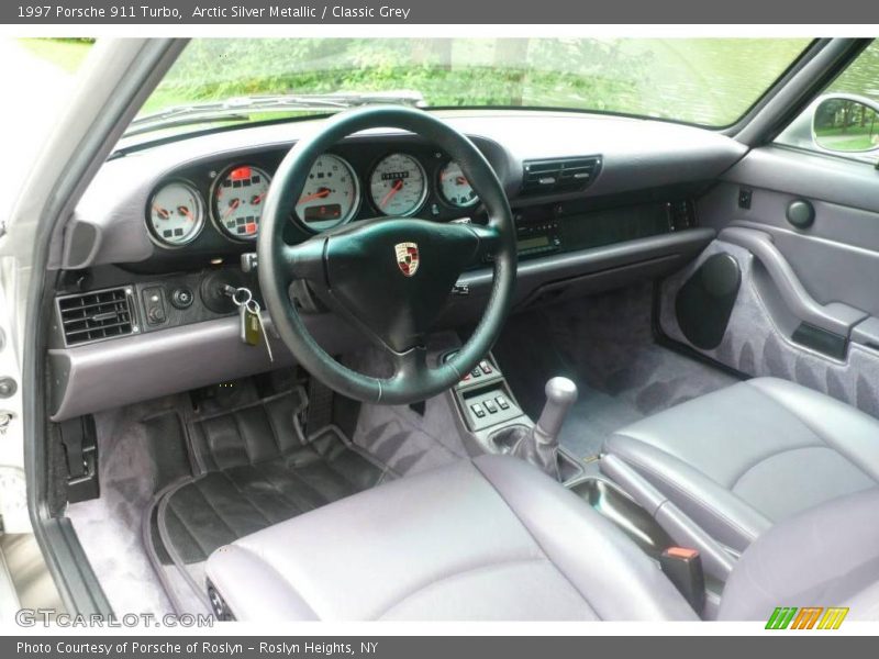 Arctic Silver Metallic / Classic Grey 1997 Porsche 911 Turbo