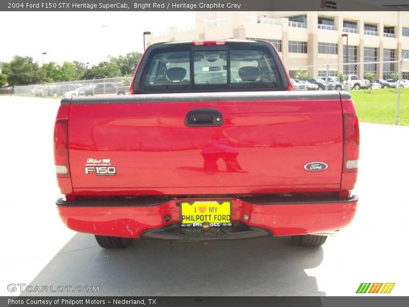 Bright Red / Heritage Graphite Grey 2004 Ford F150 STX Heritage SuperCab