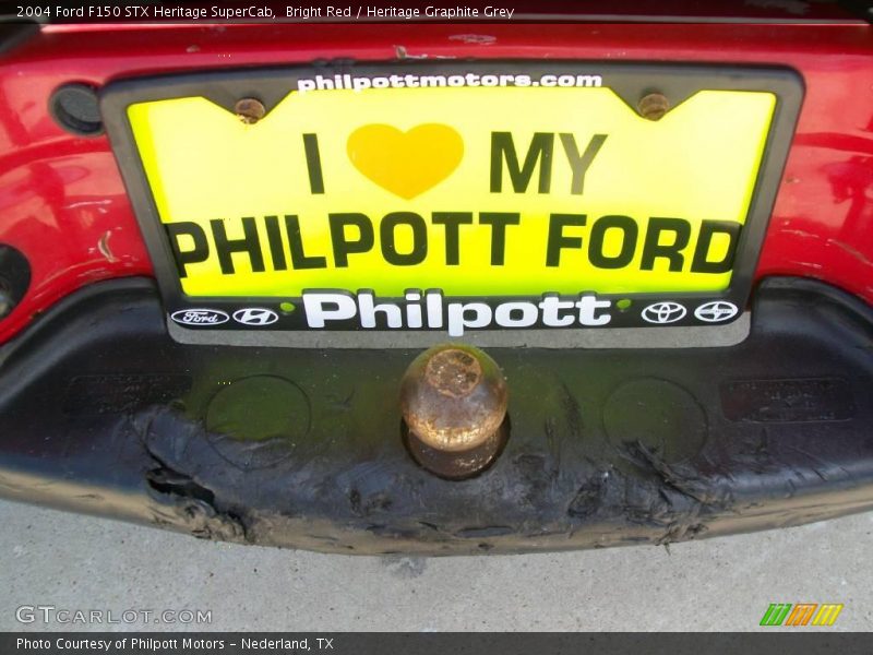 Bright Red / Heritage Graphite Grey 2004 Ford F150 STX Heritage SuperCab