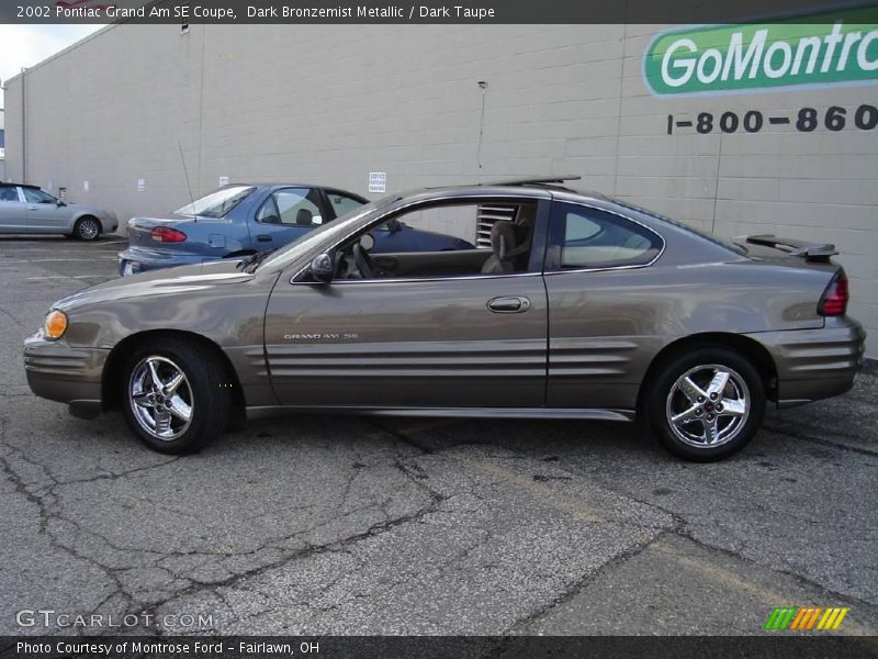 Dark Bronzemist Metallic / Dark Taupe 2002 Pontiac Grand Am SE Coupe