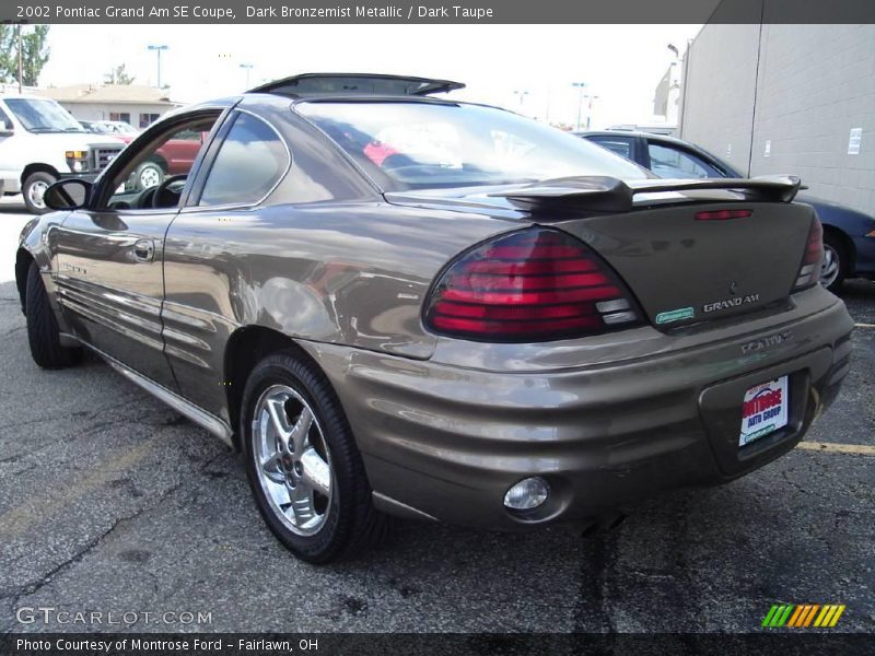 Dark Bronzemist Metallic / Dark Taupe 2002 Pontiac Grand Am SE Coupe