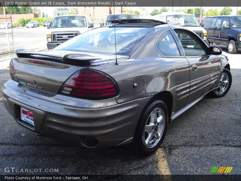 Dark Bronzemist Metallic / Dark Taupe 2002 Pontiac Grand Am SE Coupe