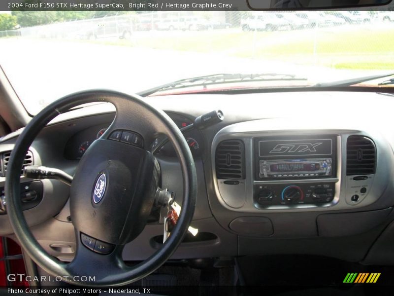 Bright Red / Heritage Graphite Grey 2004 Ford F150 STX Heritage SuperCab