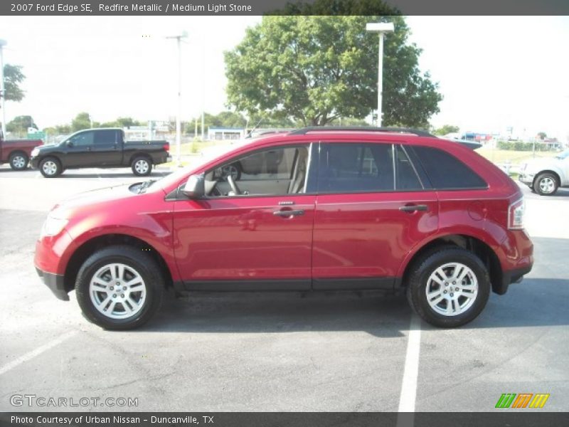 Redfire Metallic / Medium Light Stone 2007 Ford Edge SE