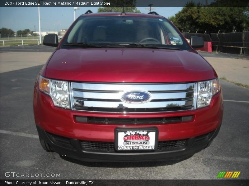 Redfire Metallic / Medium Light Stone 2007 Ford Edge SE
