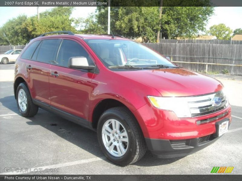 Redfire Metallic / Medium Light Stone 2007 Ford Edge SE