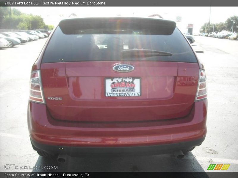 Redfire Metallic / Medium Light Stone 2007 Ford Edge SE