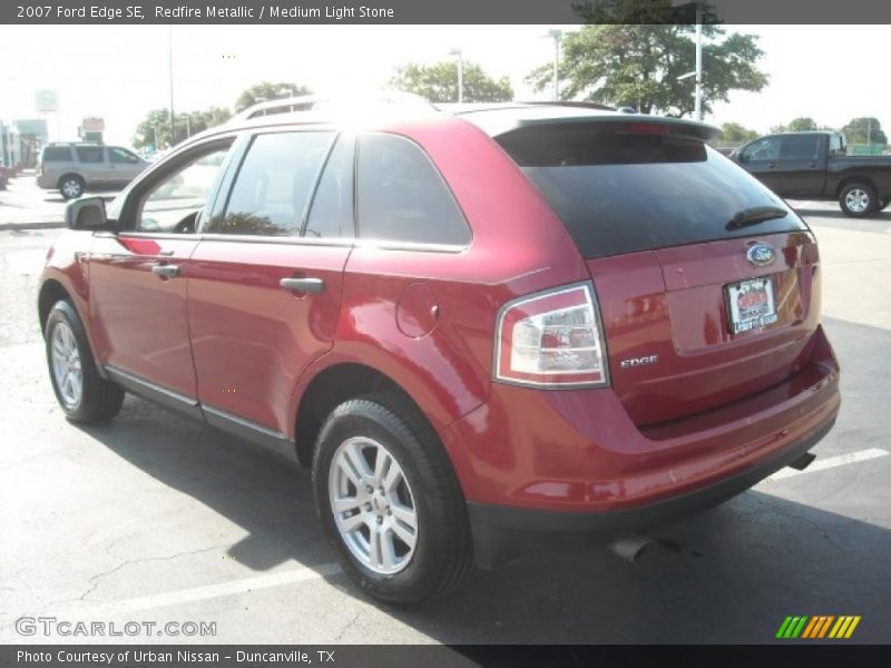Redfire Metallic / Medium Light Stone 2007 Ford Edge SE
