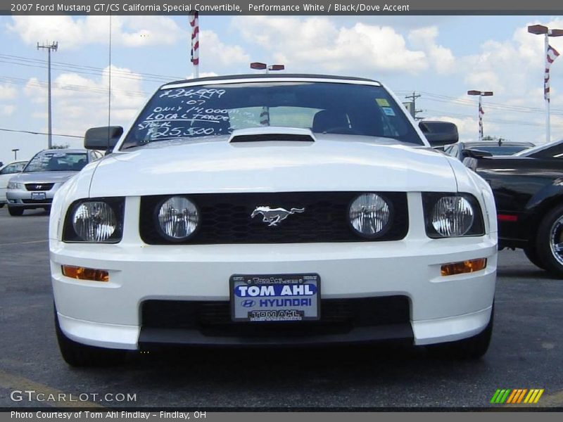 Performance White / Black/Dove Accent 2007 Ford Mustang GT/CS California Special Convertible