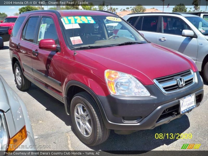 Chianti Red Pearl / Saddle 2004 Honda CR-V EX 4WD