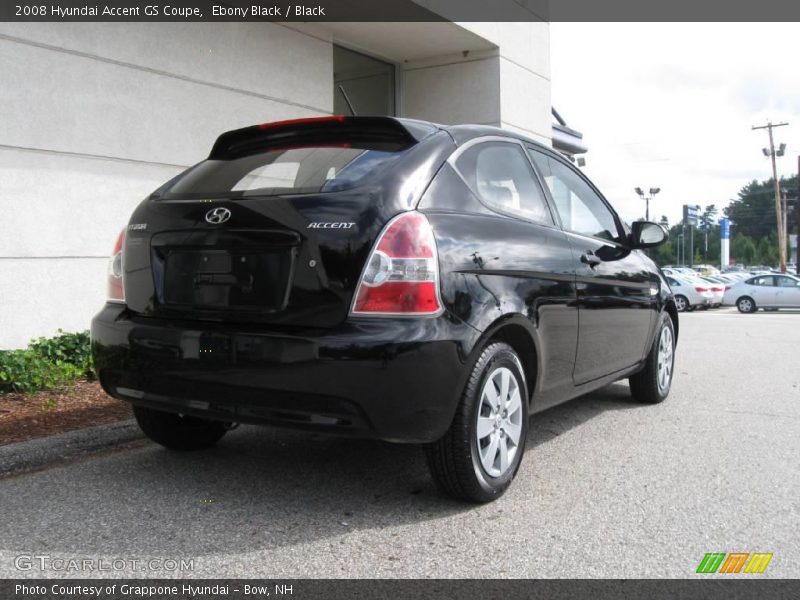 Ebony Black / Black 2008 Hyundai Accent GS Coupe