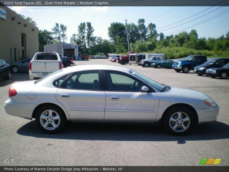Silver Frost Metallic / Medium Graphite 2003 Ford Taurus SES