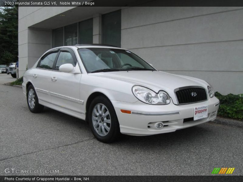 Noble White / Beige 2003 Hyundai Sonata GLS V6