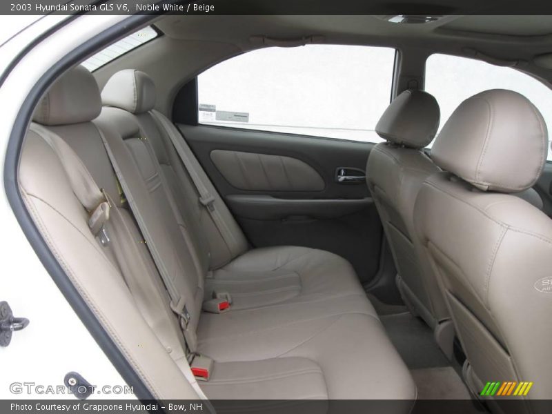 Noble White / Beige 2003 Hyundai Sonata GLS V6