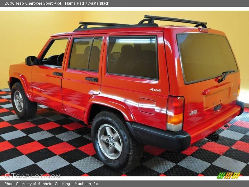 Flame Red / Agate Black 2000 Jeep Cherokee Sport 4x4