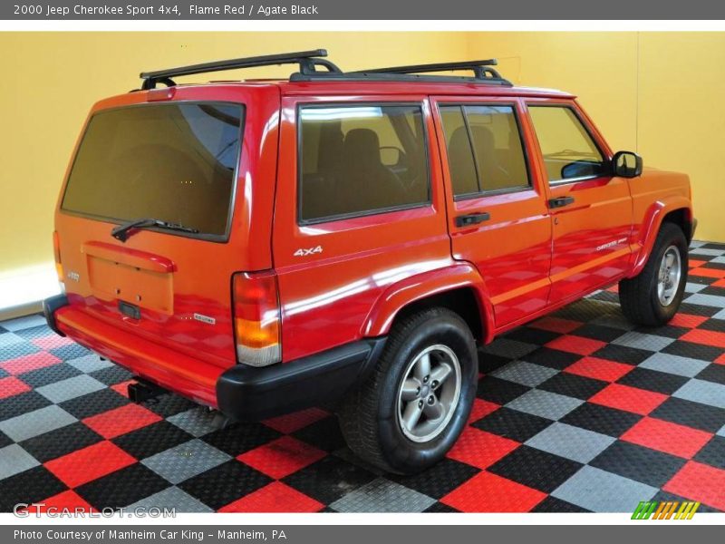 Flame Red / Agate Black 2000 Jeep Cherokee Sport 4x4