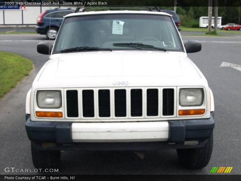 Stone White / Agate Black 2000 Jeep Cherokee Sport 4x4