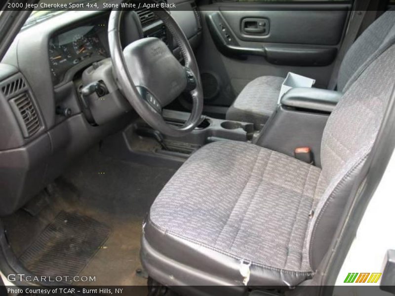 Stone White / Agate Black 2000 Jeep Cherokee Sport 4x4