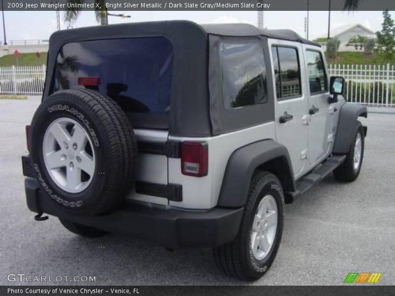 Bright Silver Metallic / Dark Slate Gray/Medium Slate Gray 2009 Jeep Wrangler Unlimited X