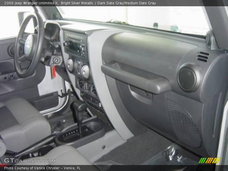 Bright Silver Metallic / Dark Slate Gray/Medium Slate Gray 2009 Jeep Wrangler Unlimited X