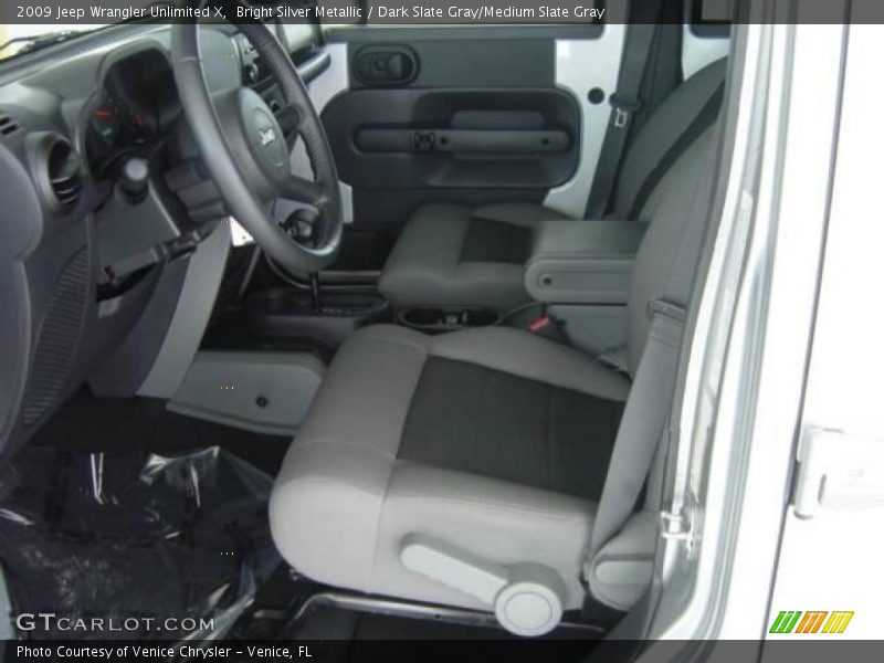 Bright Silver Metallic / Dark Slate Gray/Medium Slate Gray 2009 Jeep Wrangler Unlimited X