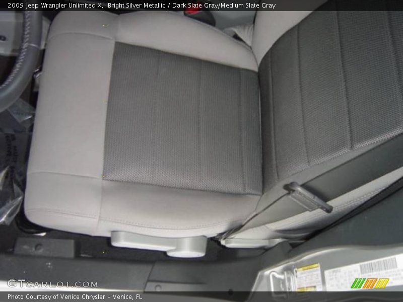 Bright Silver Metallic / Dark Slate Gray/Medium Slate Gray 2009 Jeep Wrangler Unlimited X