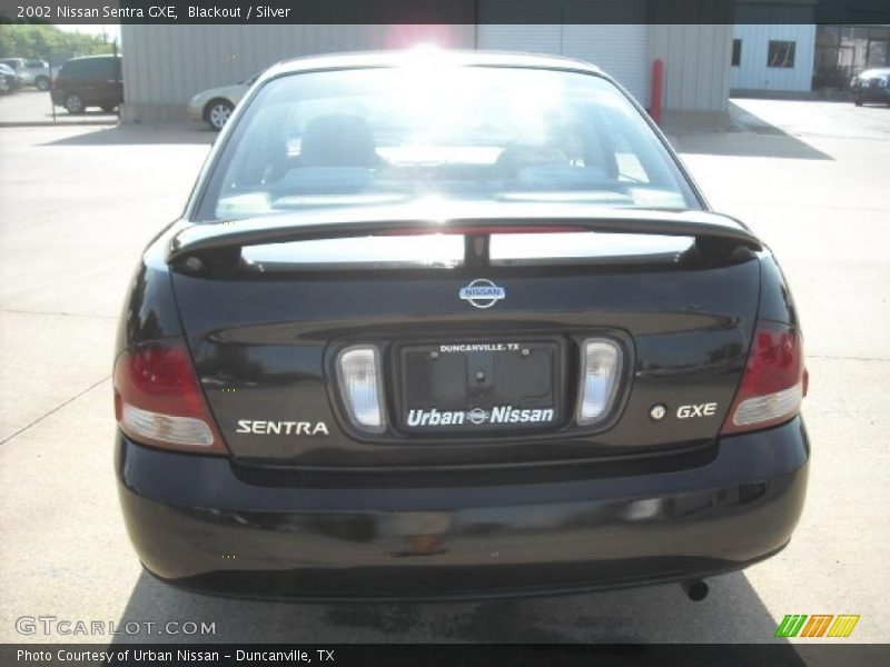 Blackout / Silver 2002 Nissan Sentra GXE