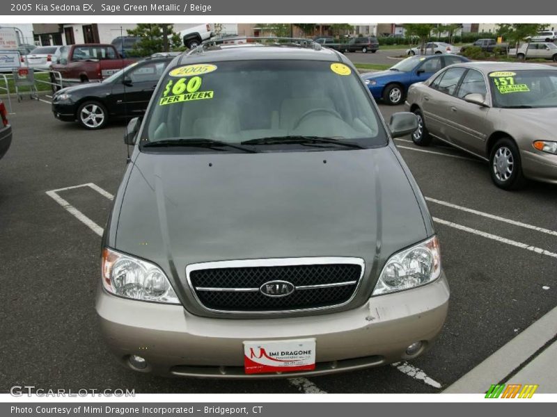 Sage Green Metallic / Beige 2005 Kia Sedona EX