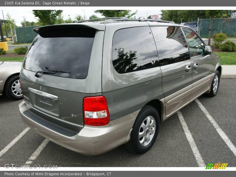 Sage Green Metallic / Beige 2005 Kia Sedona EX