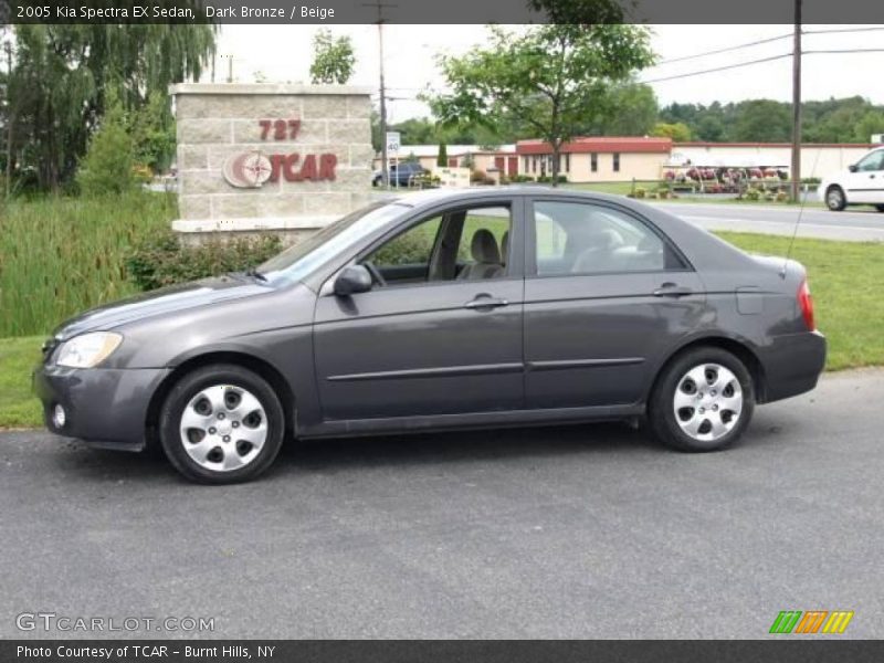 Dark Bronze / Beige 2005 Kia Spectra EX Sedan