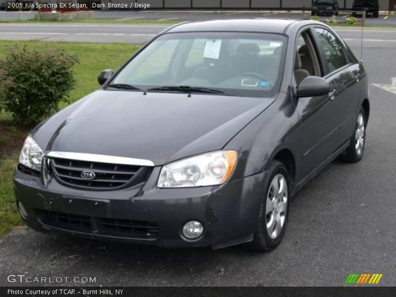 Dark Bronze / Beige 2005 Kia Spectra EX Sedan