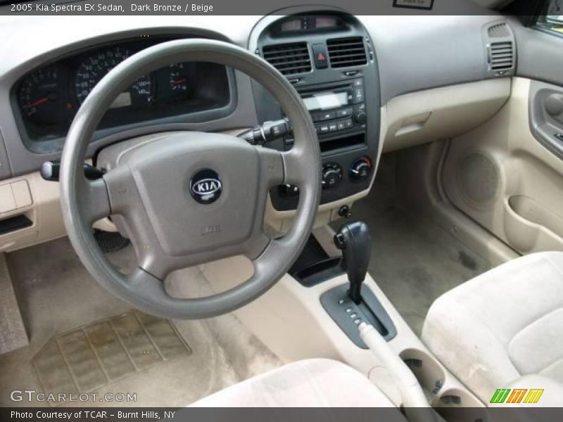 Dark Bronze / Beige 2005 Kia Spectra EX Sedan