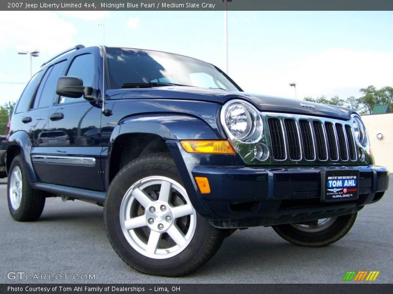 Midnight Blue Pearl / Medium Slate Gray 2007 Jeep Liberty Limited 4x4