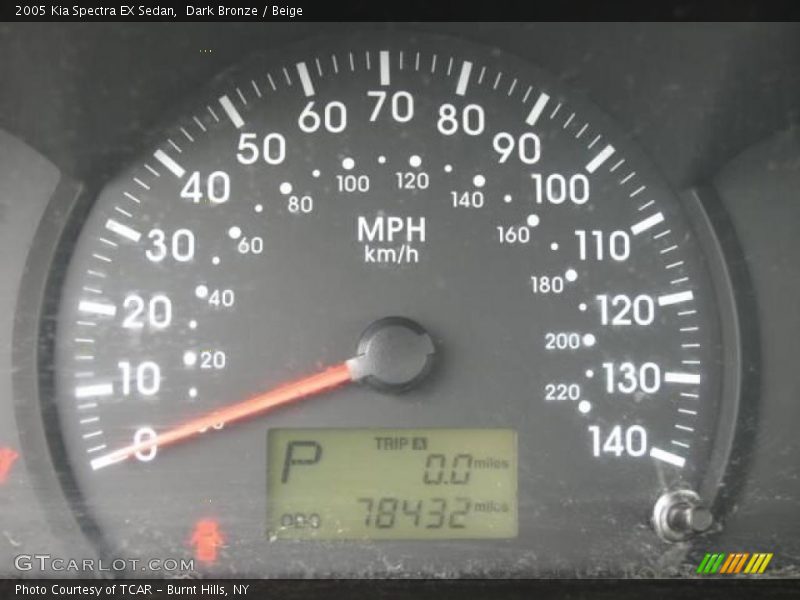 Dark Bronze / Beige 2005 Kia Spectra EX Sedan