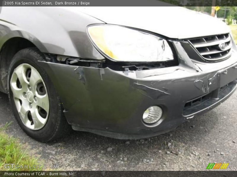 Dark Bronze / Beige 2005 Kia Spectra EX Sedan