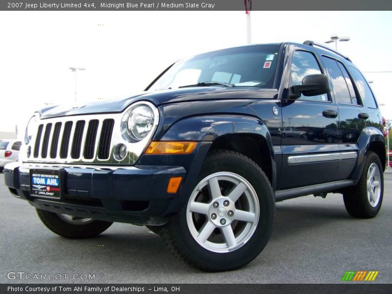 Midnight Blue Pearl / Medium Slate Gray 2007 Jeep Liberty Limited 4x4