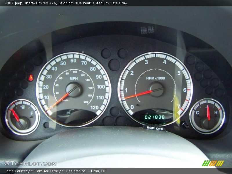 Midnight Blue Pearl / Medium Slate Gray 2007 Jeep Liberty Limited 4x4