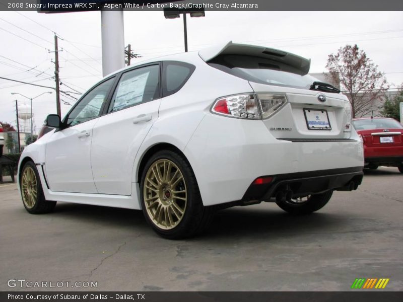 Aspen White / Carbon Black/Graphite Gray Alcantara 2008 Subaru Impreza WRX STi