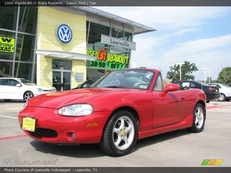 Classic Red / Tan 1999 Mazda MX-5 Miata Roadster
