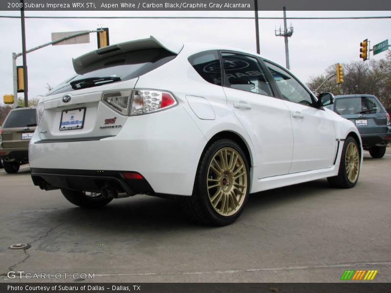 Aspen White / Carbon Black/Graphite Gray Alcantara 2008 Subaru Impreza WRX STi