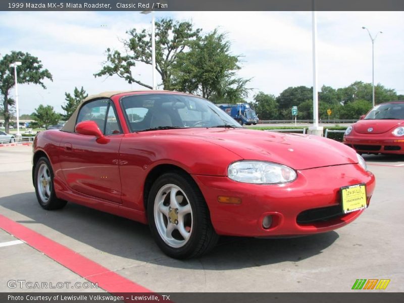Classic Red / Tan 1999 Mazda MX-5 Miata Roadster
