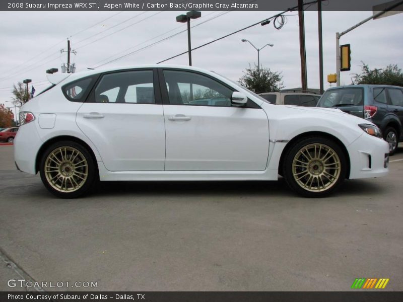 Aspen White / Carbon Black/Graphite Gray Alcantara 2008 Subaru Impreza WRX STi