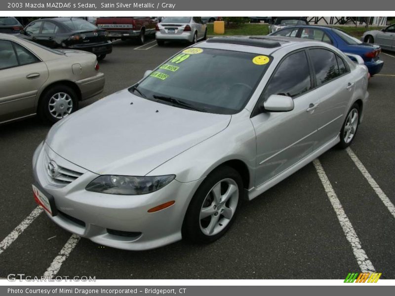 Satin Silver Metallic / Gray 2003 Mazda MAZDA6 s Sedan