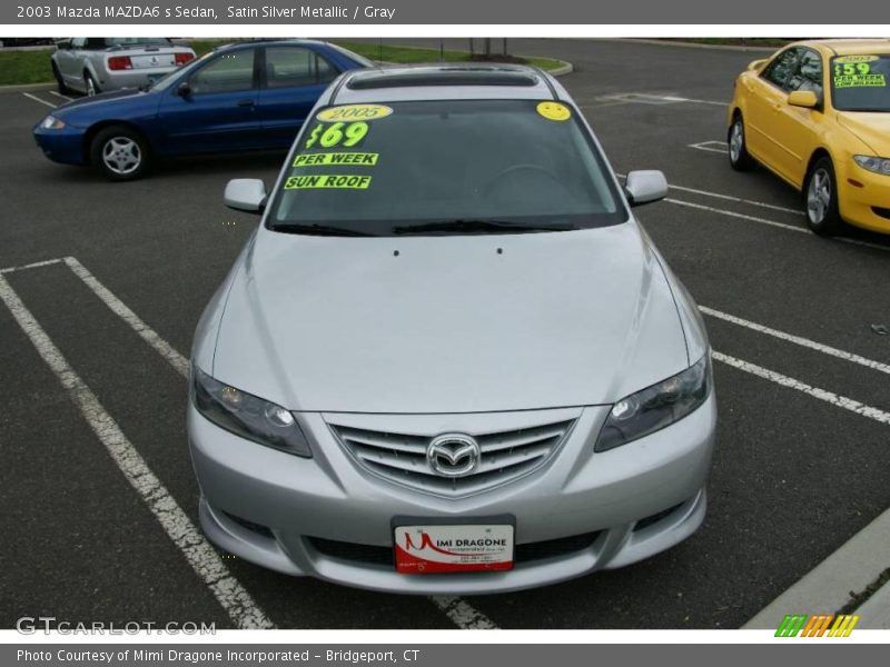 Satin Silver Metallic / Gray 2003 Mazda MAZDA6 s Sedan